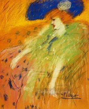  1901 Works - Femme au chapeau bleu 1901 Cubists